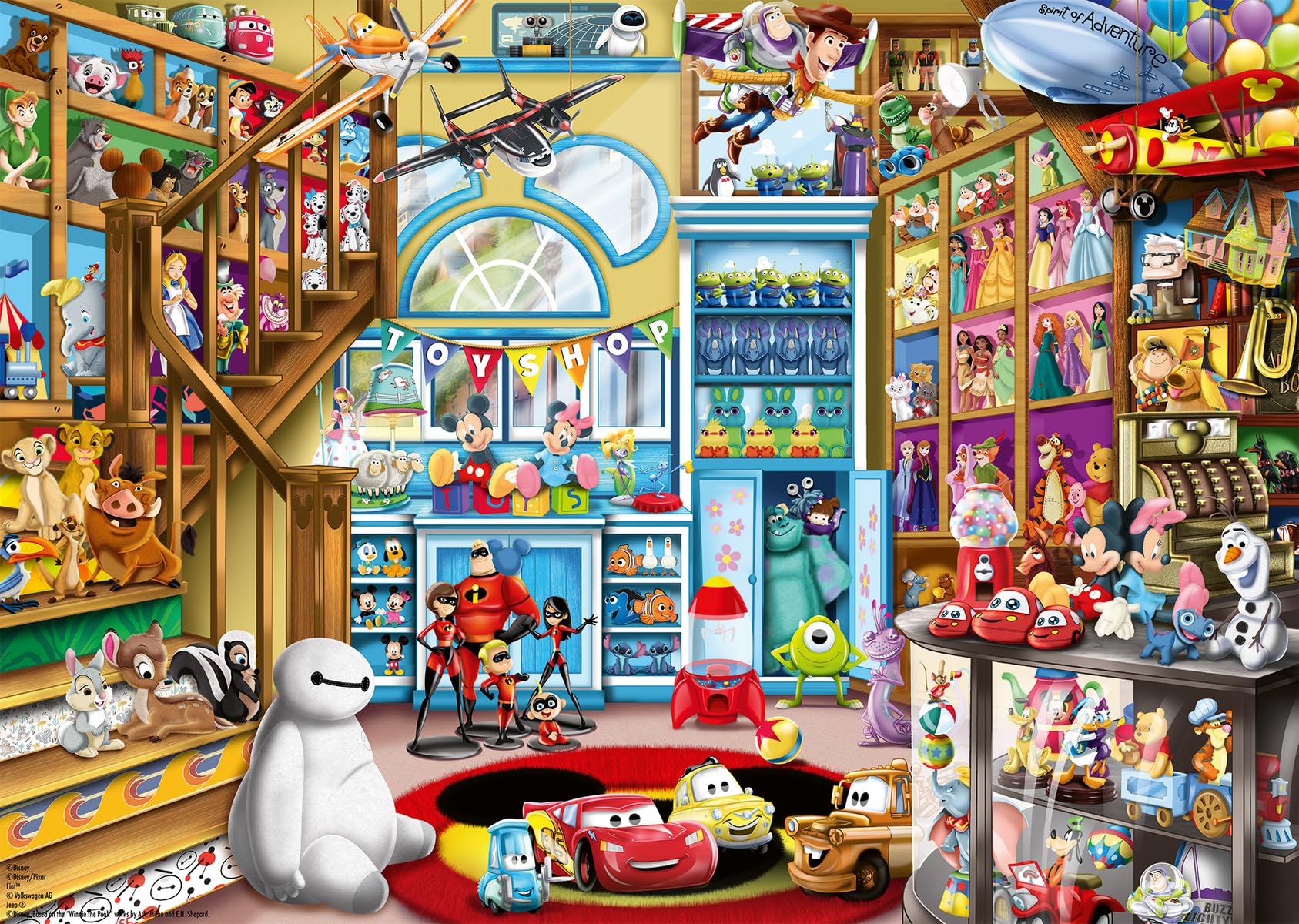 Ravensburger Disney- Pixar Toy Store 1000 Piece Jigsaw Puzzle for Adults - 12000527 - Handcrafted Tooling, Made in Germany, Every Piece Fits Together Perfectly Ravensburger