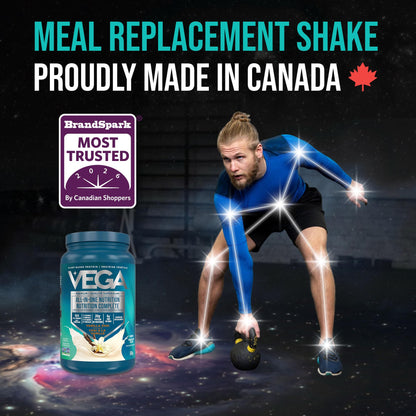 Vega Premium All-in-One Nutrition Protein Powder – 20g Plant-Based Vegan Protein, Vitamins & Probiotics, Vanilla Chai, 874g (18 Servings) 🍁 All In One Marketplace Canada