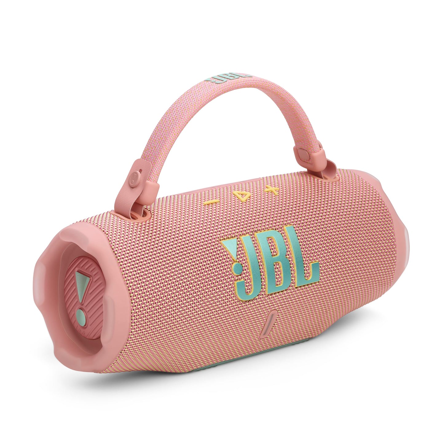 JBL Charge 6 - Portable Waterproof & Drop-Proof Bluetooth Speaker, Bold Pro Sound with AI Sound Boost, 28Hrs of Playtime, Built-in powerbank & Comes with a Sturdy/Removable Carrying Strap (Pink)