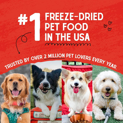 Stella & Chewy’s Freeze Dried Raw Dinner Patties – Grain Free Dog Food, Protein Rich Stella’s Super Beef Recipe – 396g Bag