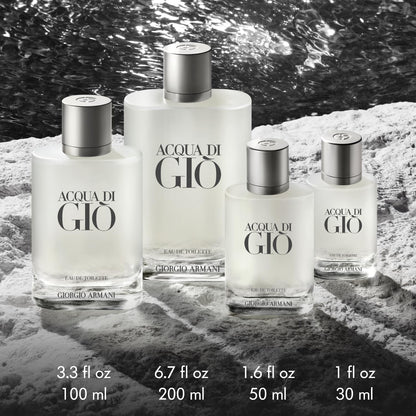 Armani beauty - Acqua di Gio - Eau de Toilette - Cologne for Men - Long Lasting Fragrance with Bergamot notes, Jasmine, White Musks, Patchouli & Cedarwood – 3.3 Fl Oz - Available at All In One Marketplace Canada