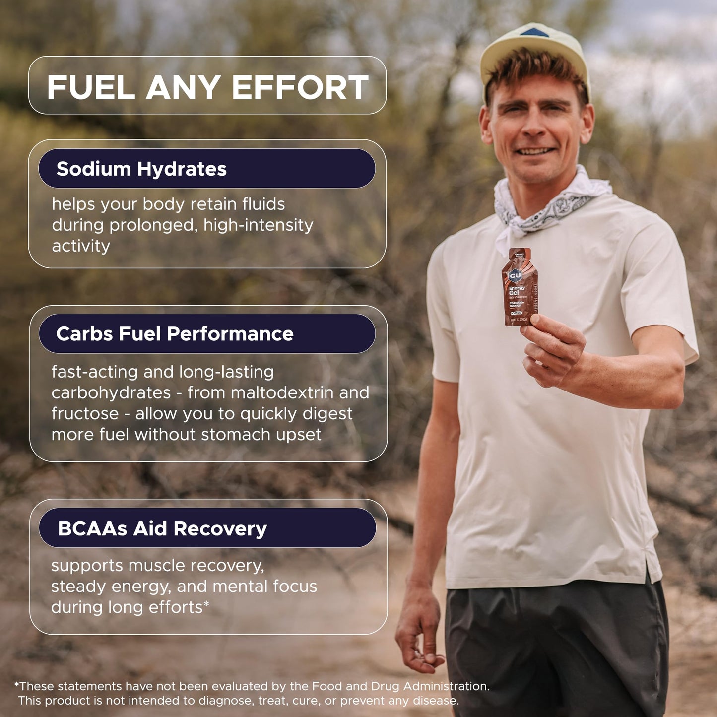 GU ENERGY Original Sports Nutrition Energy Gel, Vanilla Bean, 24-Count 🍁 All In One Marketplace Canada