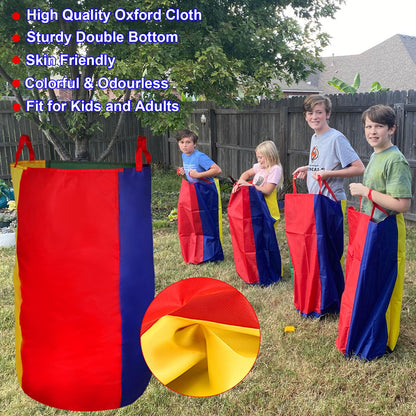 CWLAKON Outdoor Carnival Games Potato Sack Race Bags for Kids Adults, Egg and Spoon Race, 3 Legged Race Bands, Outside Backyard Lawn Yard Field Day Birthday Party Camping Picnic Family Reunion Game - Available at All In One Marketplace Canada