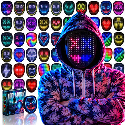 Depointer Life LED Mask Light up Masks With Gesture Sensing, Cool Toys Masks Teen Boys Gifts for Halloween Christmas Birthday 🍁 All In One Marketplace Canada