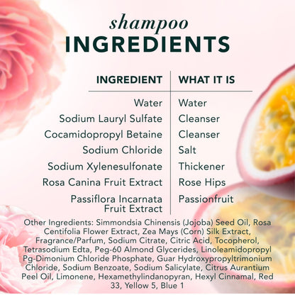 Herbal Essences Rose Hips and Passionfruit Smooth and Shine Shampoo and Conditioner Set, 865 mL Each Herbal Essences