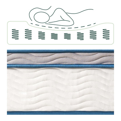 Zinus 8 Inch Spring Sensation Hybrid Mattress [New Version], Twin XL, Fiberglass Free, Medium Firmness, Durable Support, Certified Safe Foams & Fabric, Mattress in A Box Zinus