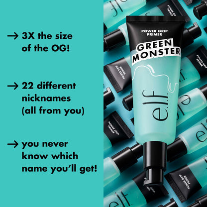 e.l.f. Power Grip Primer Jumbo, Gel-Based & Hydrating Face Primer for Smoothing Skin & Gripping Makeup, Moisturizing & Priming, Vegan & Cruelty-Free, 2.5 oz