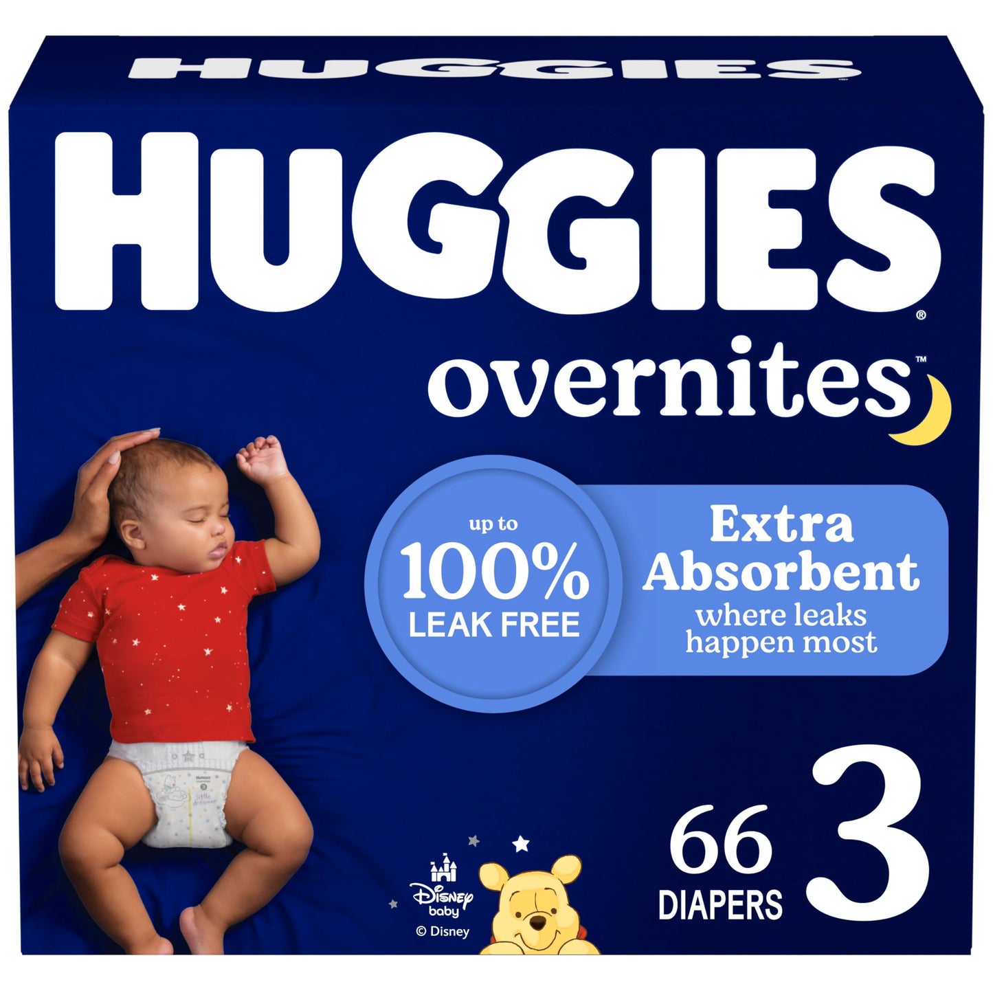 Huggies Overnites Size 3 Overnight Diapers (16-28 lbs), 66 Ct
