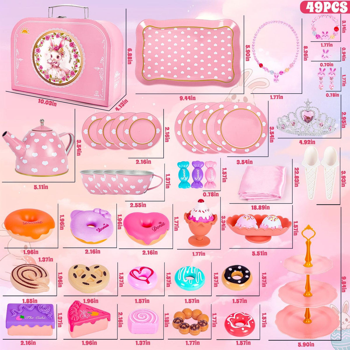 Hohosunlar Tea Party Set for Little Girls, Kids Tea Set for Toddler 3-5 6-8 🍁 All In One Marketplace Canada
