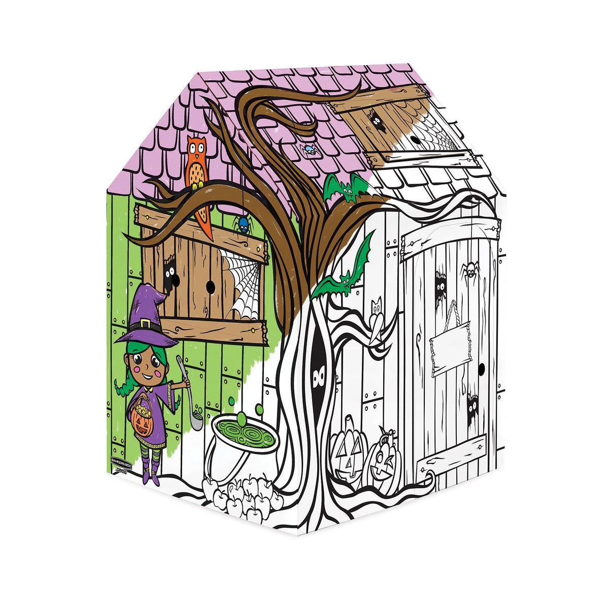 Maison de jeu pour Halloween Bankers Box, maisonnette en carton et activité de bricolage pour enfants