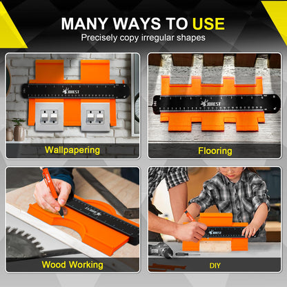 JOREST Contour Gauge Christmas Gifts Ideas (10 Inch), Stocking Stuffers for Men Dad Husband Him, Profile Outline Shape Duplicator with Lock, Template Tool for Woodworking/DIY/Flooring/Tile Laying 🍁 All In One Marketplace Canada