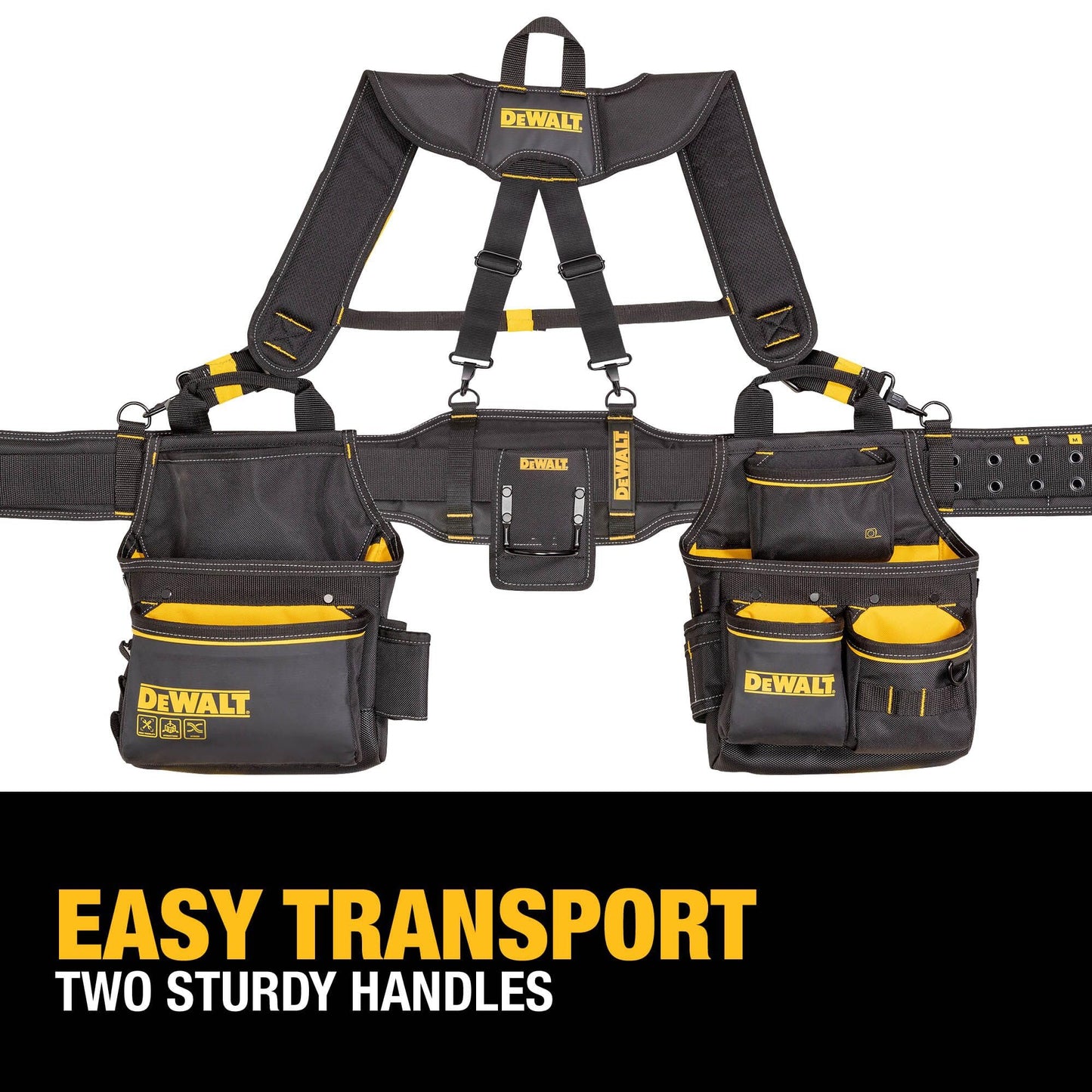 DEWALT Tool Rig Professional Tool Belt with Padded Suspenders, 25 Pockets, Durable Design, Adjustable (DWST540602) DEWALT