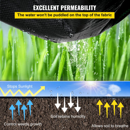 Happybuy Landscape Fabric Heavy Duty 3.24oz Geotextile Fabric 3ft x 300ft Ground Cover Non Woven for Commercial Greenhouse Yard Garden Barrier Cloth Blocker Mat (3.24OZ 3 * 300Ft) (3.24OZ 3 * 300FT) 🍁 All In One Marketplace Canada