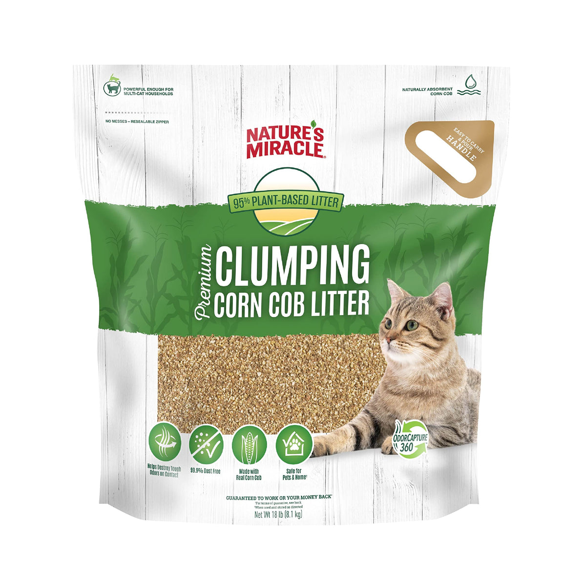 Nature's Miracle Premium Corn Cob Litter 18lbs