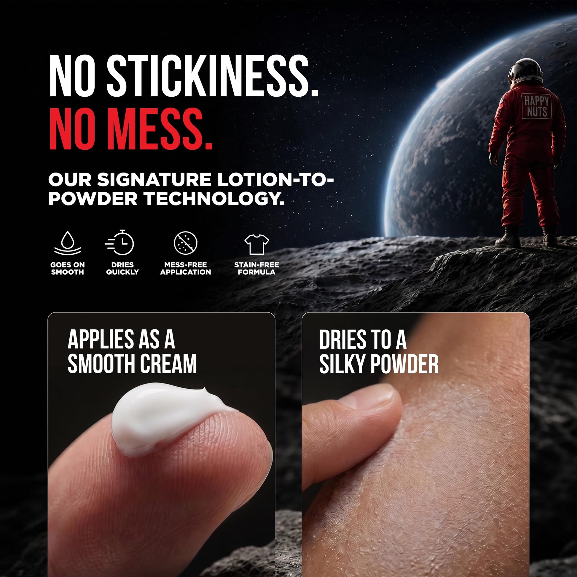 Happy Nuts Comfort Cream Deodorant For Men: Anti-Chafing Sweat Defense, Odor Control, Aluminum-Free Mens Deodorant & Hygiene Products for Men's Private Parts - Available at All In One Marketplace Canada