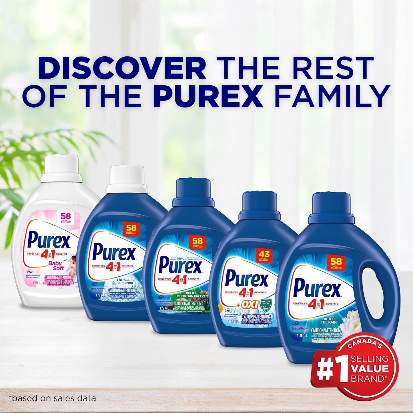 Purex After the Rain, Concentrated Liquid Laundry Detergent 4.42L/132 Loads - Available at All In One Marketplace Canada