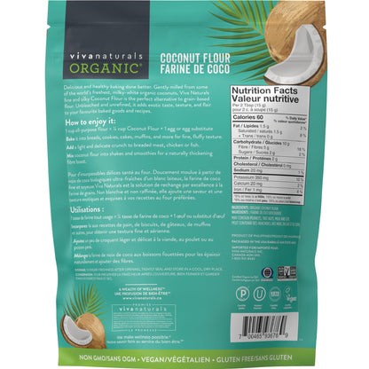 Viva Naturals Organic Coconut Flour, Gluten-Free, Unbleached & Unrefined, 4 LB Viva Naturals