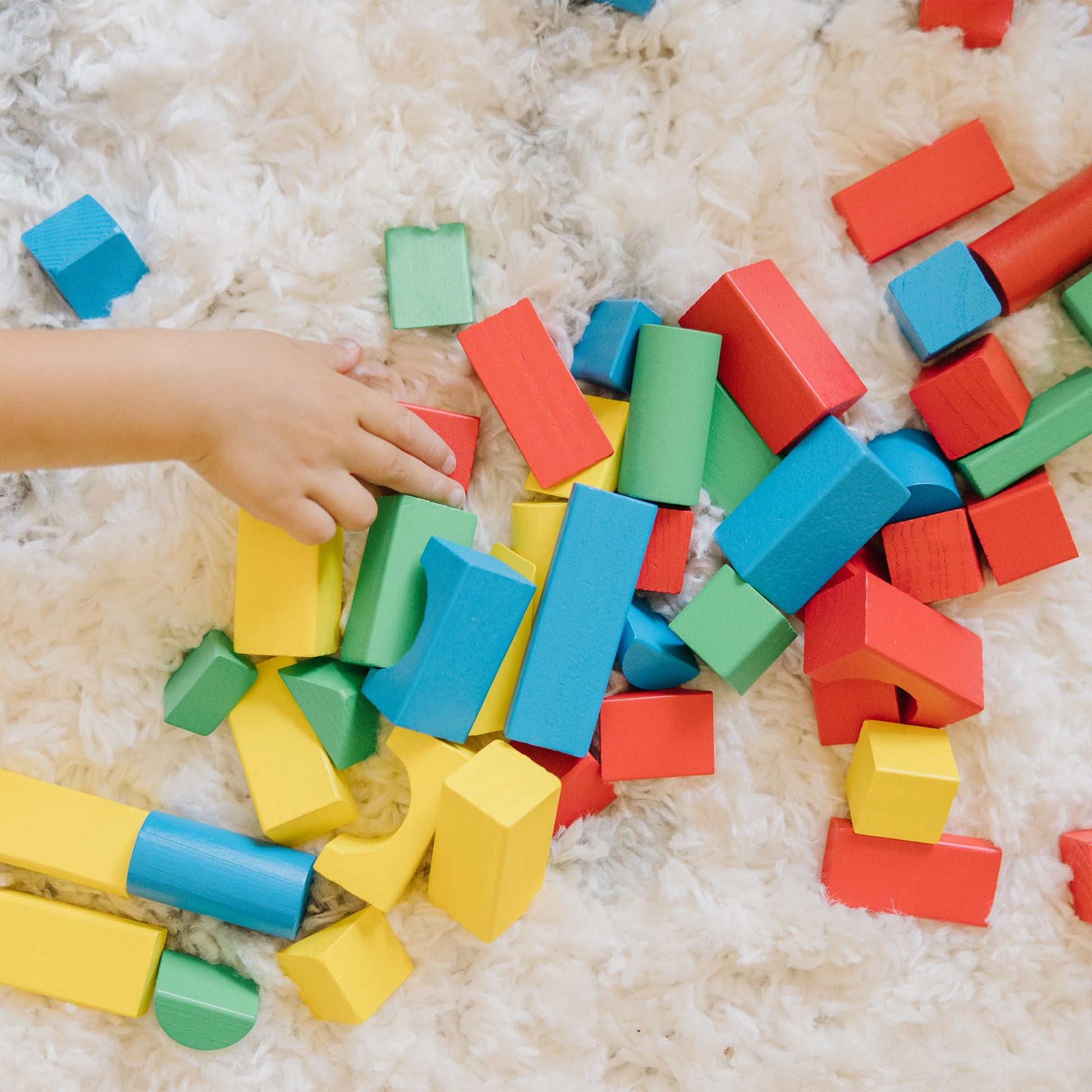 Melissa & Doug 100 Wooden Building Blocks with Storage Box Melissa & Doug
