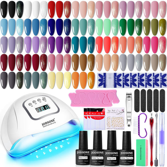 36 PCS Gel Nail Polish Kit with U V Light include 32 Colors Gel Polish Nail Soak Off Base No Wipe Top and Matte Top Coat Nail Polish Set Manicure Tools Lamp Gifts for Women - Available at All In One Marketplace Canada
