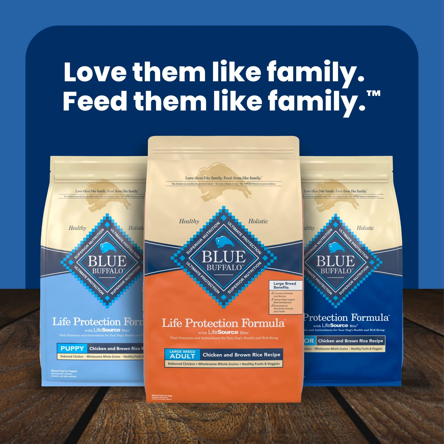 Blue Buffalo Life Protection Formula Large Breed Adult Dry Dog Food, Promotes Joint Health and Lean Muscles, Made with Natural Ingredients, Chicken & Brown Rice Recipe,11.7kg/26 lbs