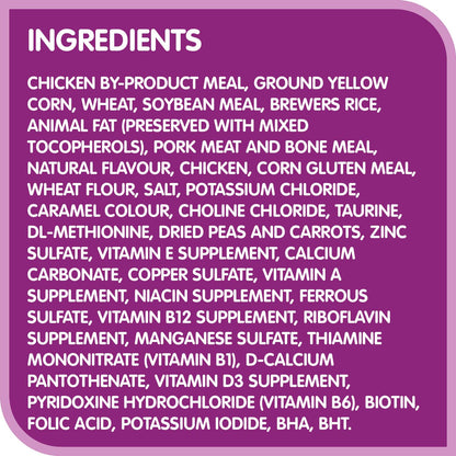 WHISKAS Meaty Selections Dry Cat Food with Real Chicken, Large 9.1kg Bag