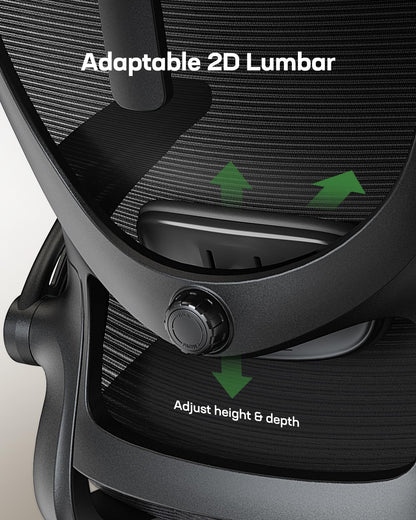 Marsail Ergonomic Office Chair, High Back Mesh with Lumbar Support