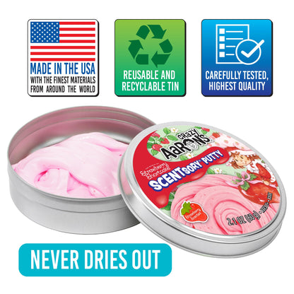 Crazy Aaron's Strawberry Shortcake™ SCENTsory® Putty - Made in USA Crazy Aaron's