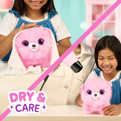 ScruffaLuvs Pet Scruffs Pink - Mystery Plush Toy, 7.5" Tall - Wash to Reveal 1 of 3 Rescue Pets: Puppy, Bunny, or Kitty - Includes 8.7" Deluxe Pet Carrier SCRUFFALUVS