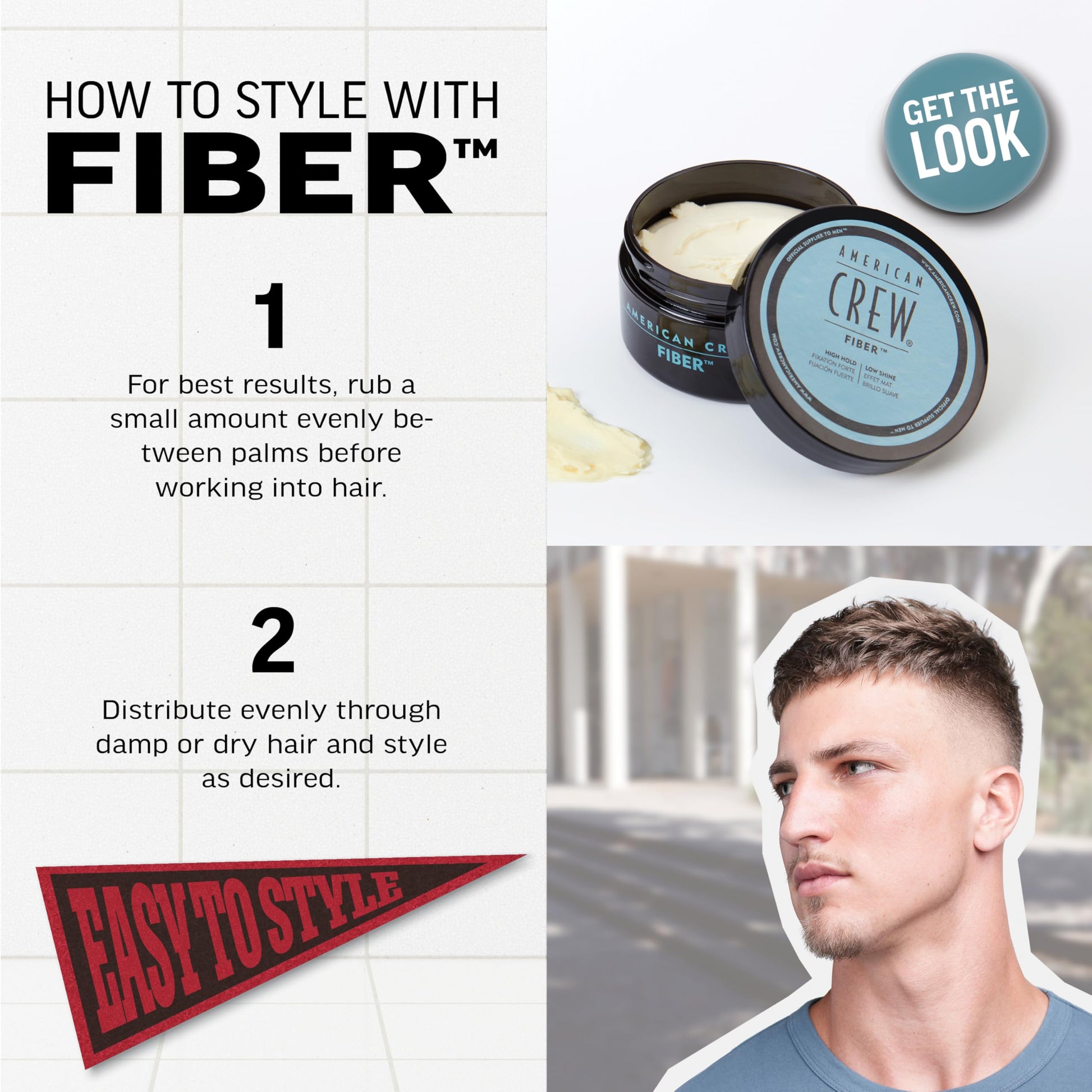 AMERICAN CREW Fiber, 85g/3 oz American Crew