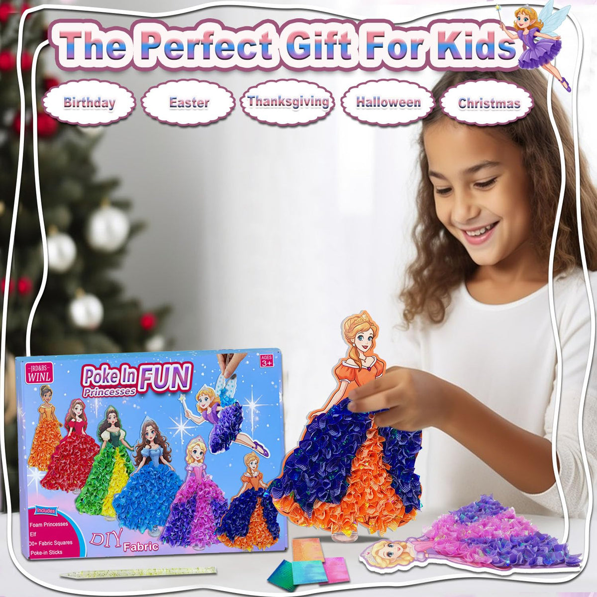 Poke in Art Kit for Kids - Magic Princess Craft Set Gift for Kids 🍁 All In One Marketplace Canada