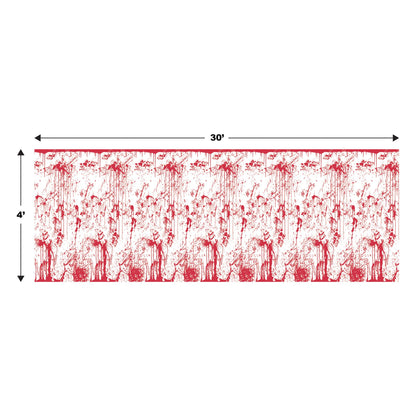 Toile de fond mur ensanglanté Beistle, 1,22 m sur 9,14 m