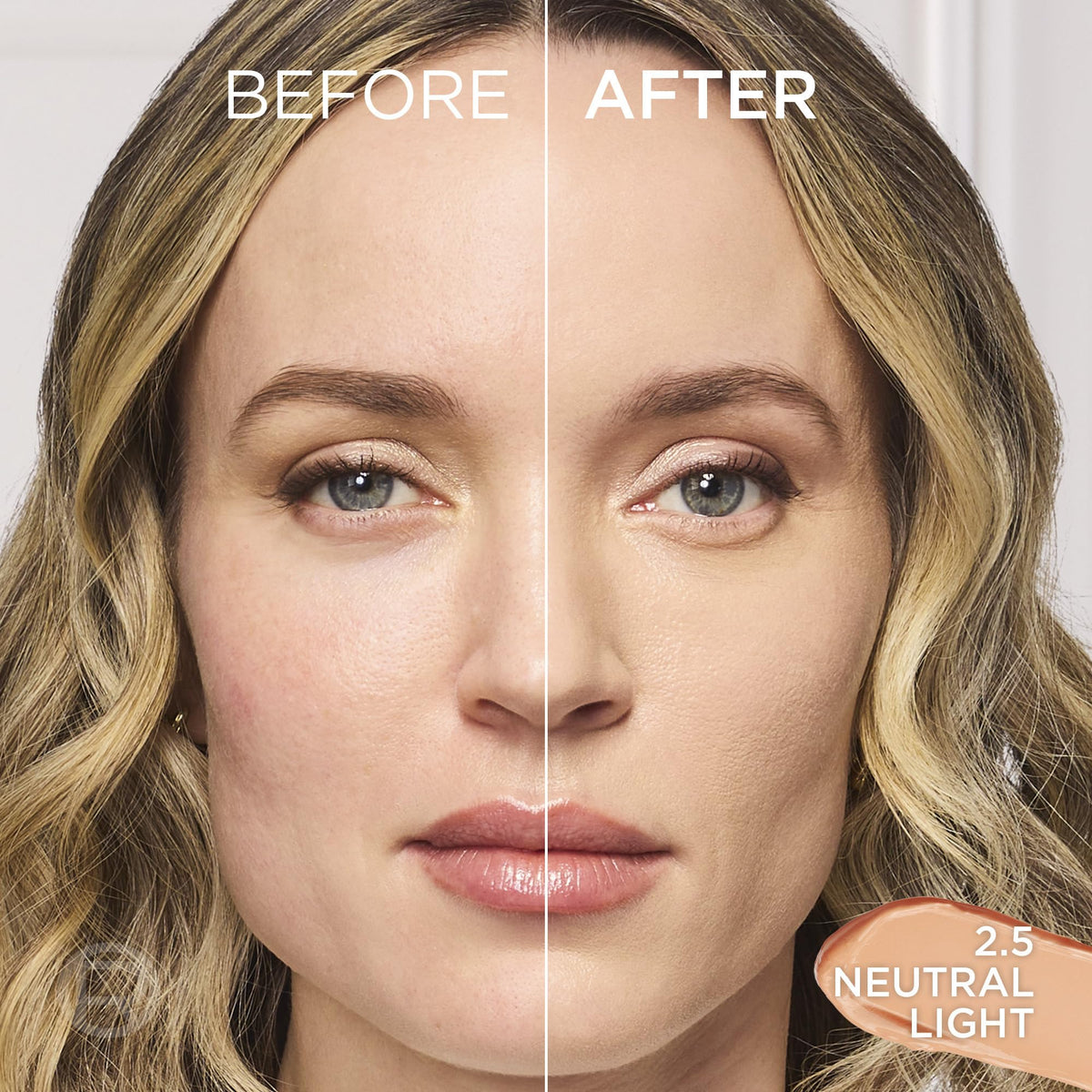 L'Oréal Paris True Match Hyaluron Tinted Foundation, Hydrating Balm Foundation For Mature skin with 80% Skincare Base, Buildable Coverage, Natural Radiant Finish, 2.5 Neutral Light, 8 g