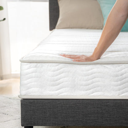 Zinus Twin Hybrid Mattress - 8 inch Foam & Spring, CertiPUR-US Certified, Pressure Relief, Mattress in a Box, 10-Year Warranty - Available at All In One Marketplace Canada