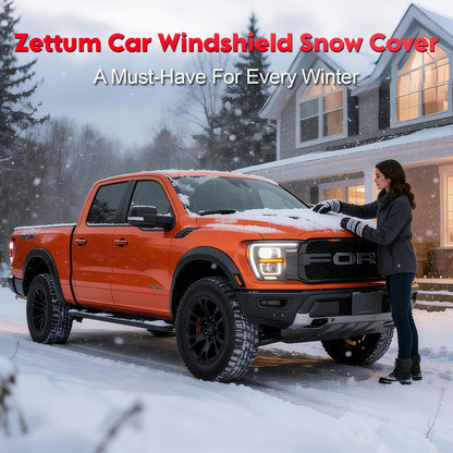 Zettum Truck Windshield Cover for Ice and Snow - 600D Large Windshield Snow Cover for Pickup Truck Heavy Duty, Winter Car Windshield Covers for Ford F150, Silverado, GMC Sierra, Ram, and More Trucks 🍁 All In One Marketplace Canada