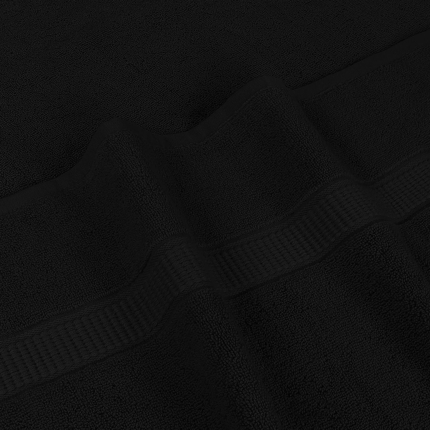 Utopia Towels Luxurious Jumbo Bath Sheet, 35 by 70 Inches, 600 GSM 100% Ring Spun Cotton, Highly Absorbent and Quick Dry Extra Large Bath Towel, Super Soft, Black, 2 Pack