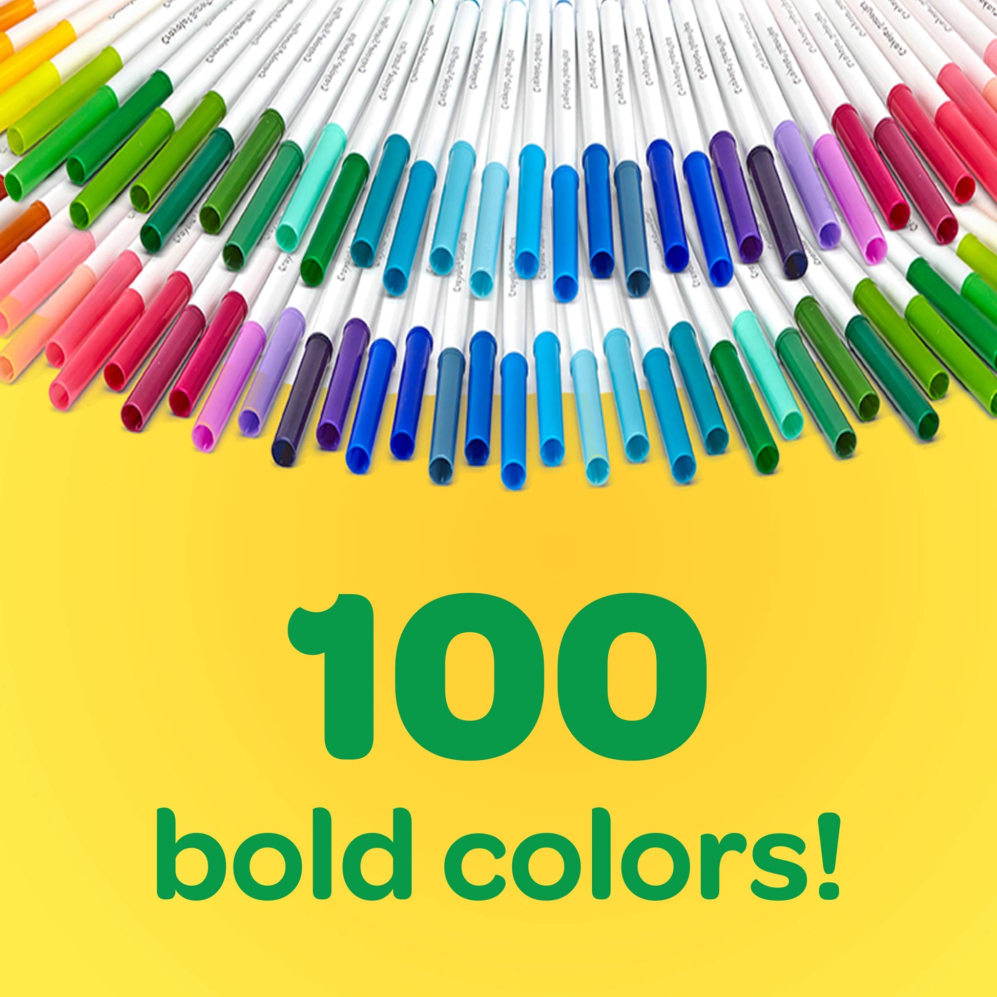 Crayola Super Tips Washable Markers, 100 Count, Bulk, Great for Kids - Available at All In One Marketplace Canada