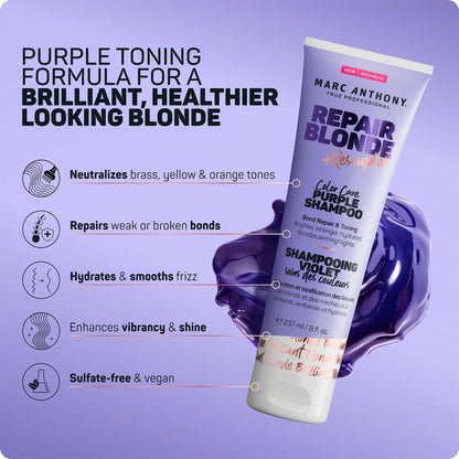 Marc Anthony Repair Blonde, Purple Toning Hair Shampoo & Conditioner Set Marc Anthony