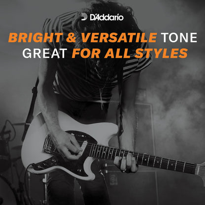 D'Addario EXL110 Cordes de guitare électrique en nickel filé, lot de 3 - Tirant Regular Light 10-46