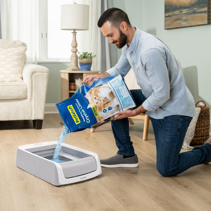 PetSafe ScoopFree Reusable Tray for Cat Litter Boxes - Includes 4.3 lb of Premium Blue Non Clumping Crystal Litter - Compatible with All PetSafe ScoopFree Automatic Self Cleaning Litter Boxes