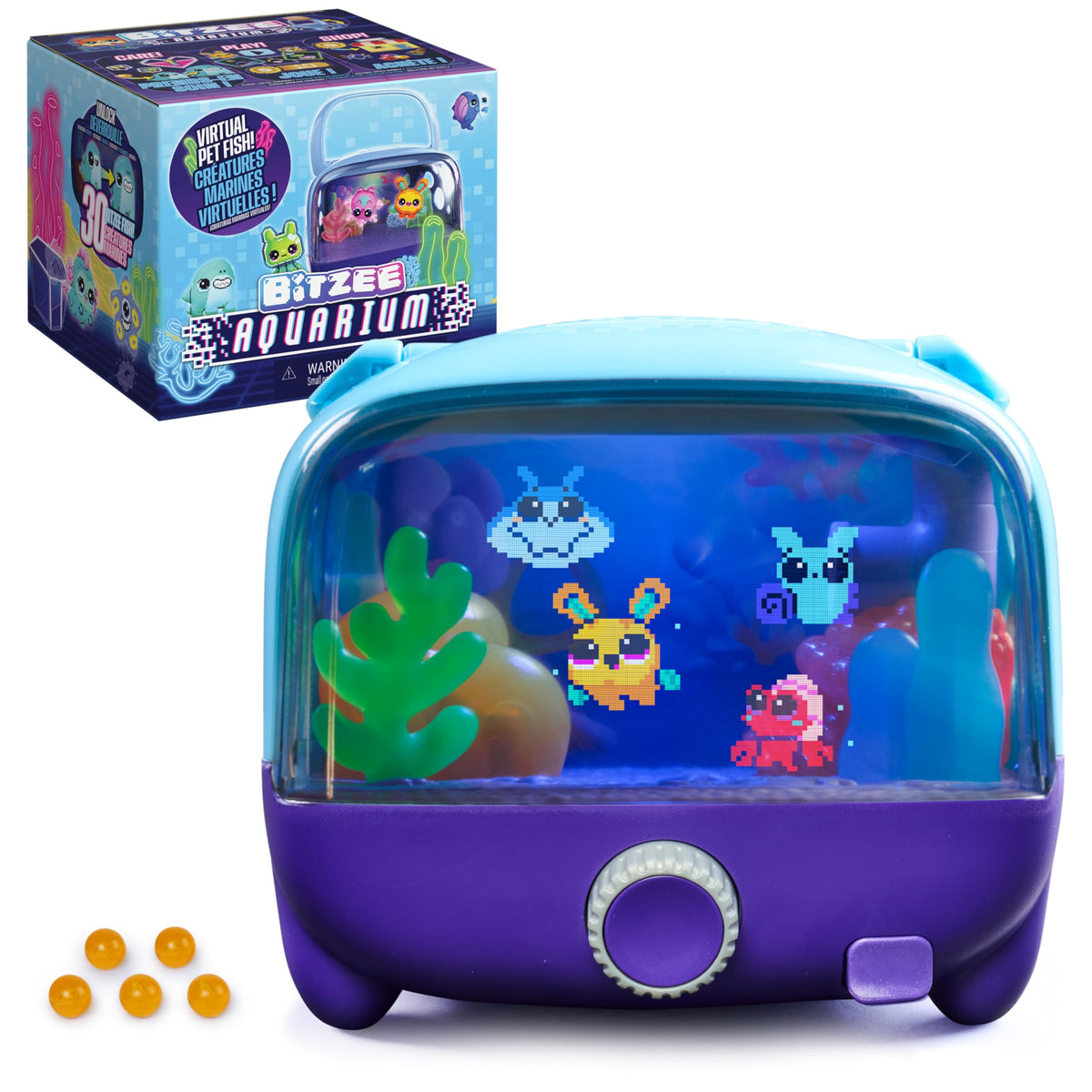 Bitzee Aquarium Interactive Fish Tank Toy & Digital Pet, Ages 5+