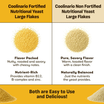 Coolinario Nutritional Yeast, Fortified, Large Flakes (1 GAL - 1.5 LBS) - Available at All In One Marketplace Canada
