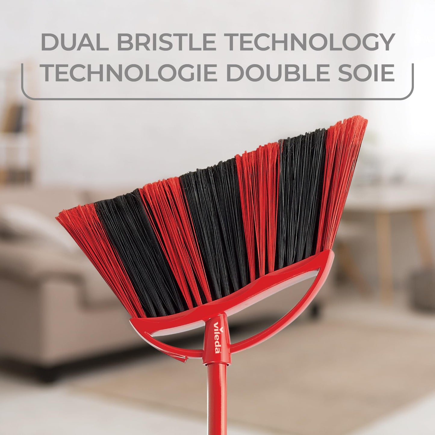 Vileda One Sweep Broom with Step-On Dustpan | Catches Over 99% of Dust & Dirt | Indoor Broom - Available at All In One Marketplace Canada