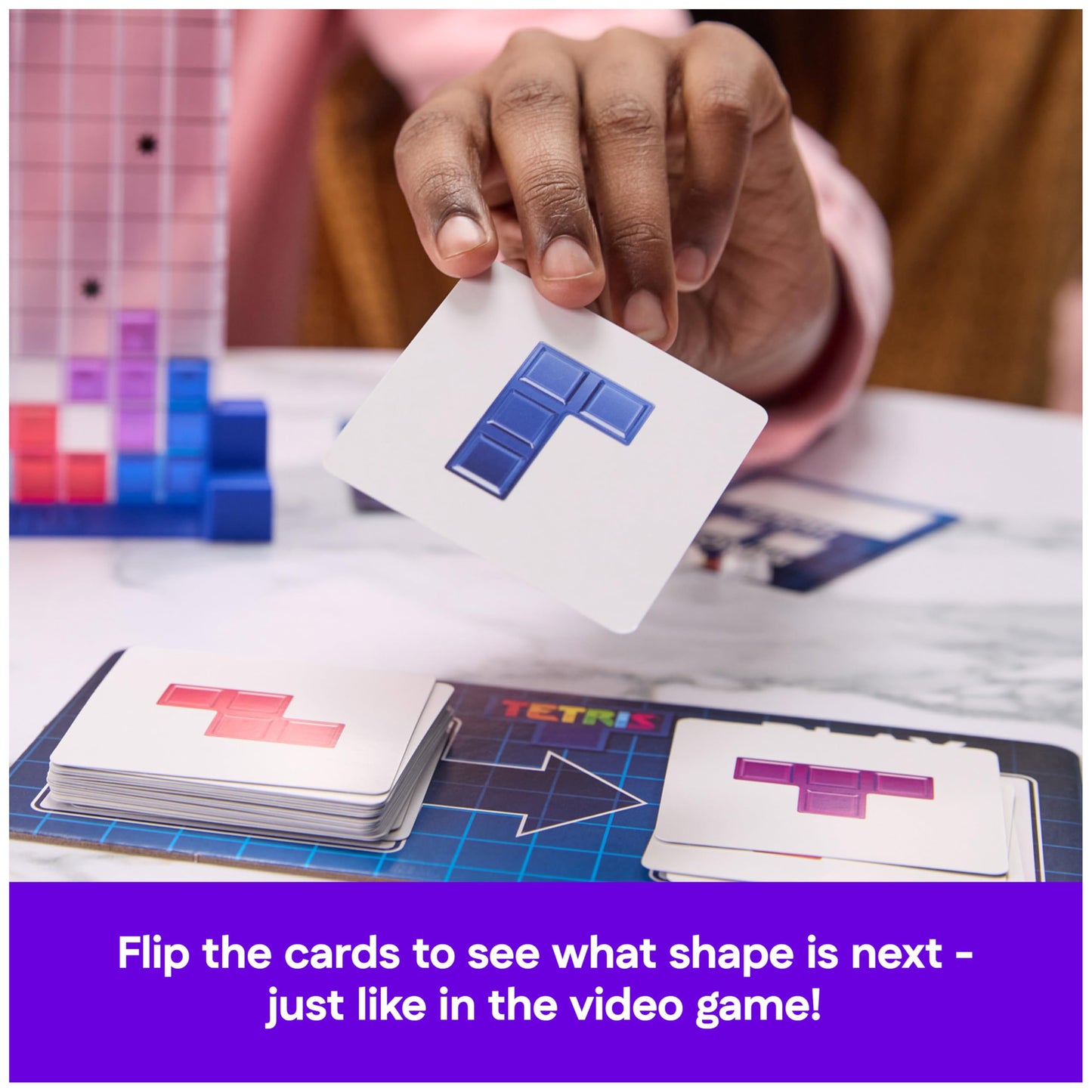 Spin Master Games, Tetris: The Board Game, Play the Classic Puzzle Game Tetris in Real Life, Multiplayer Head-to-Head Puzzle Challenge, 2-4 Players, for Ages 8 & Up Spin Master Games