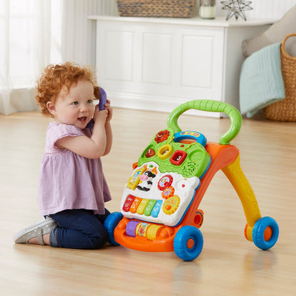 VTech Sit-to-Stand Learning Walker (Frustration Free Packaging - English Version), Orange