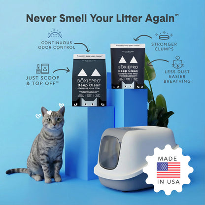 Boxie® Probiotic Cat Litter 40 Day Natural Odor Control, 16lb Clumping Kitty Litter (Clay)