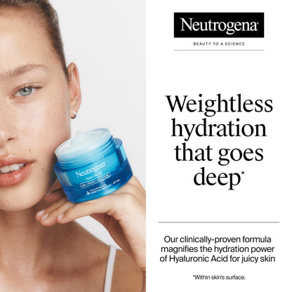 Neutrogena Hydro Boost Gel Cream Face Moisturizer - Oil-Free Facial Cream with Hyaluronic Acid for Dry Skin - Lightweight, Non-Comedogenic Daily Hydrating Formula, 47mL