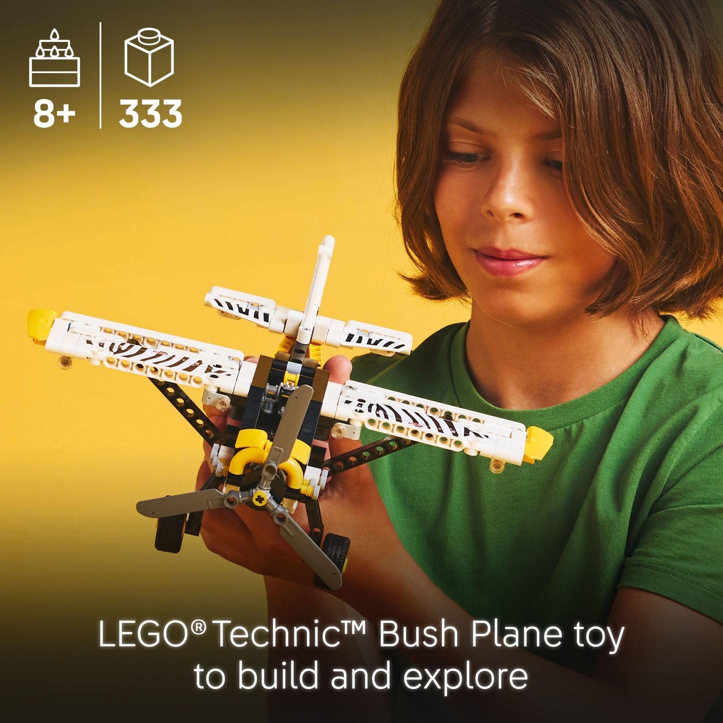 LEGO Technic Bush Plane Toy - Buildable Airplane Toy for Kids, Boys and Girls, Ages 8+ - Model Airplane Gift with Spinning Propeller, 4-Cylinder Piston Engine, and More - 42198 - Available at All In One Marketplace Canada