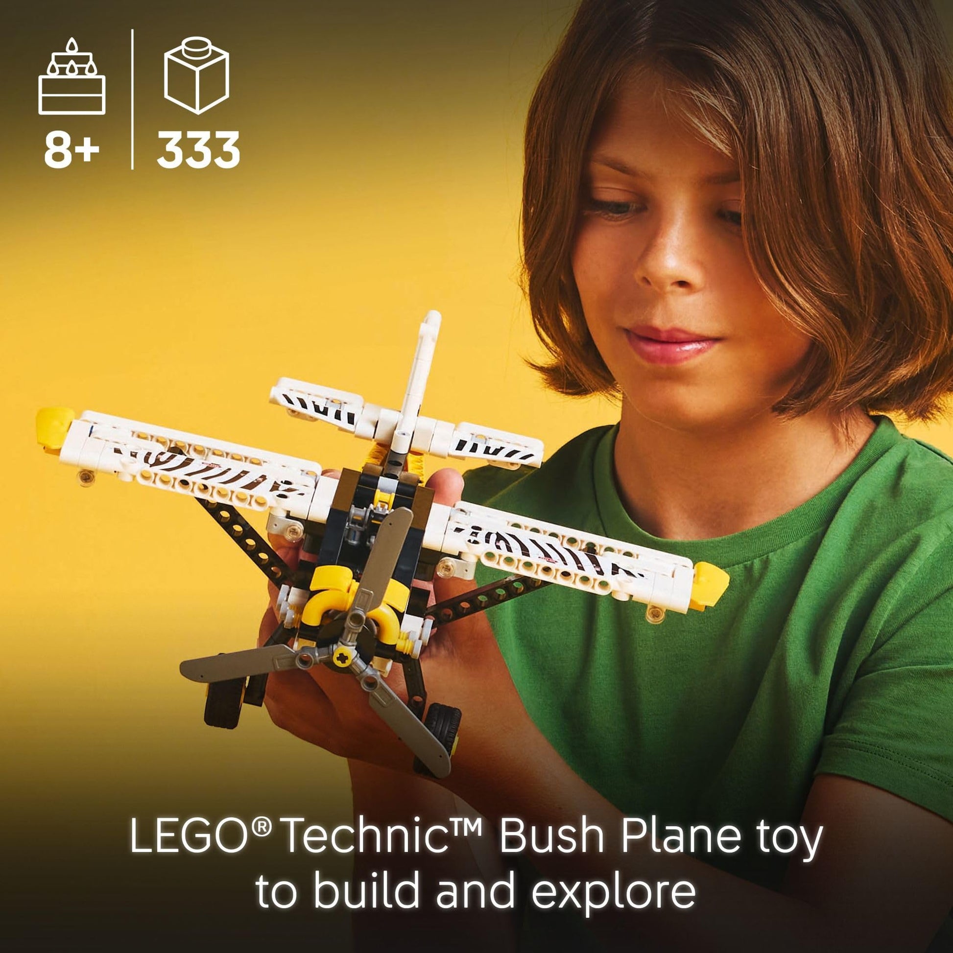LEGO Technic Bush Plane Toy - Buildable Airplane Toy for Kids, Boys and Girls, Ages 8+ - Model Airplane Gift with Spinning Propeller, 4-Cylinder Piston Engine, and More - 42198 - Available at All In One Marketplace Canada