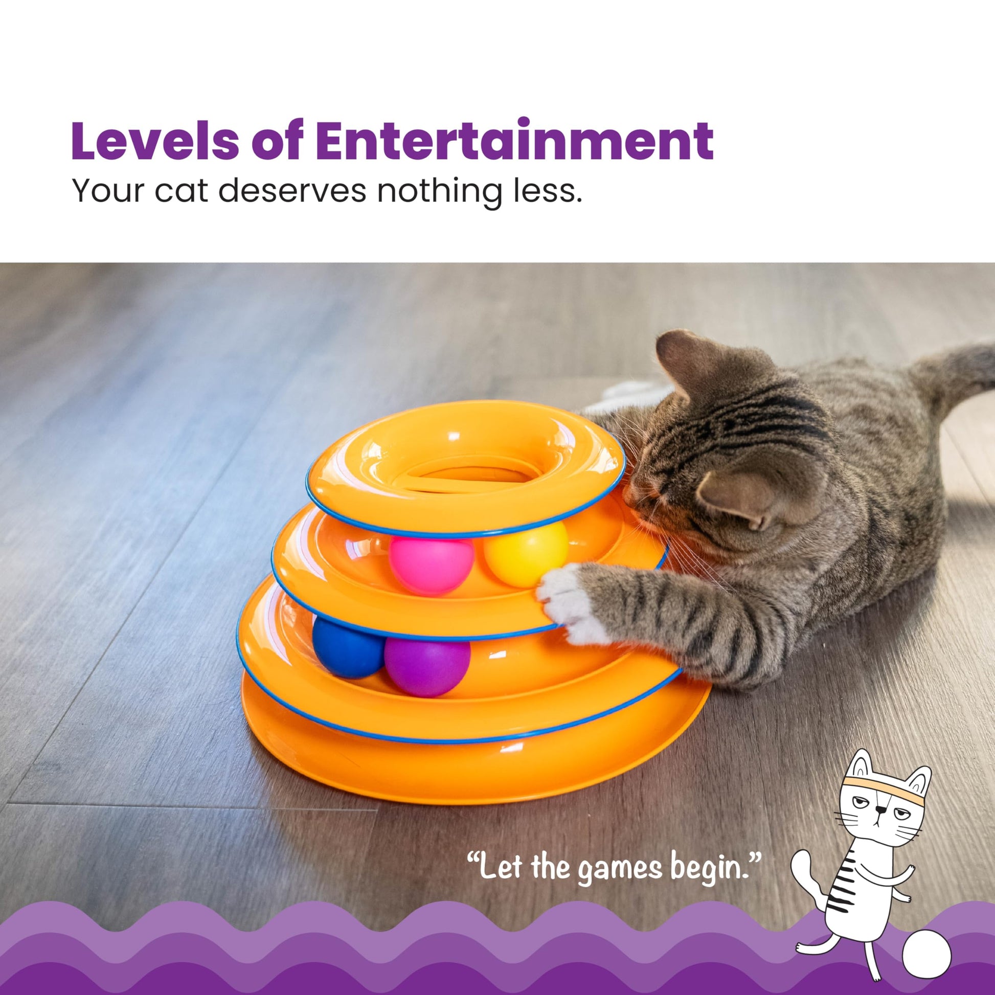 Petstages Tower of Tracks Interactive 3-Tier Cat Toy Catstages