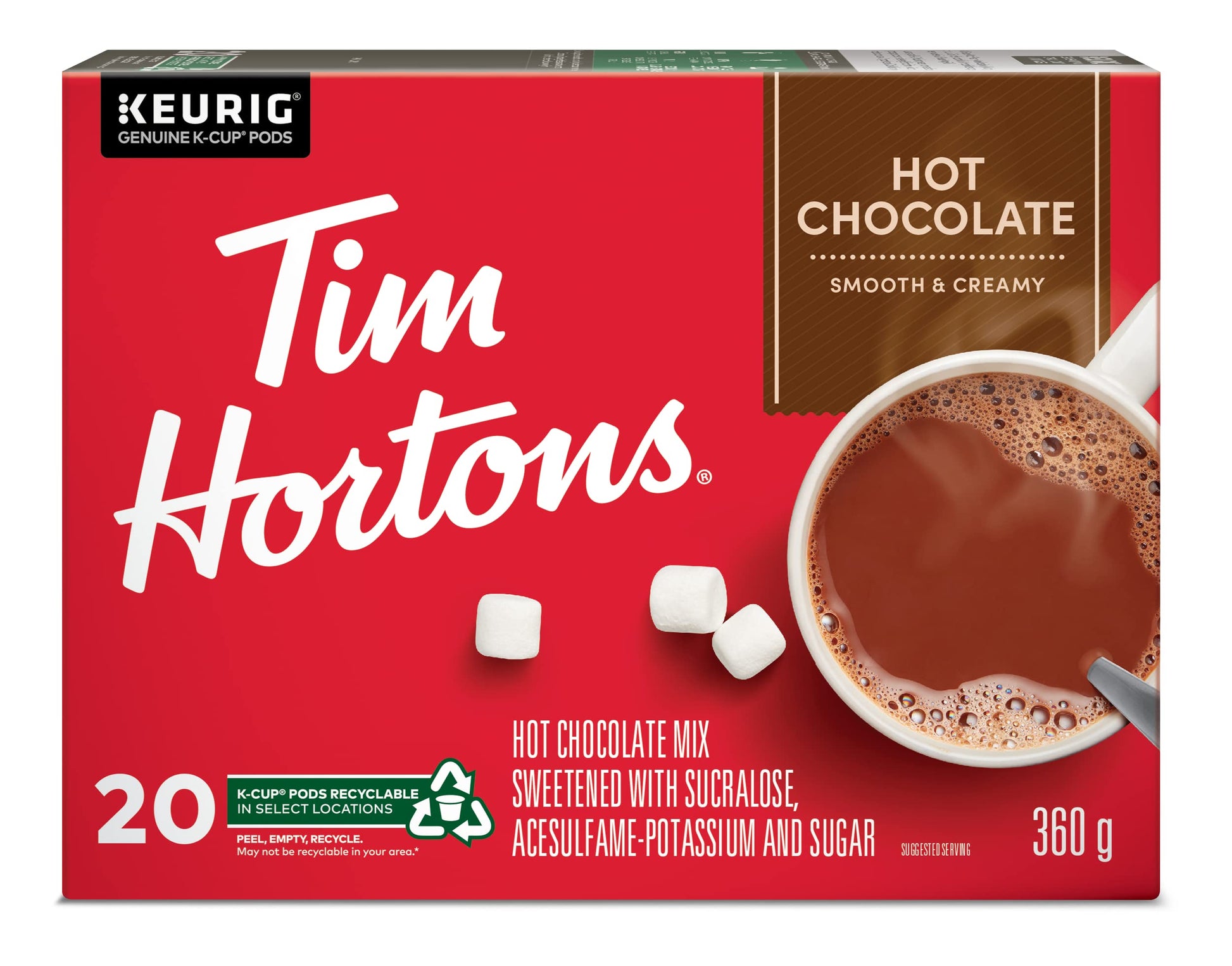 Tim Hortons Hot Chocolate K-Cup Pods, 20 Single Serve Capsules